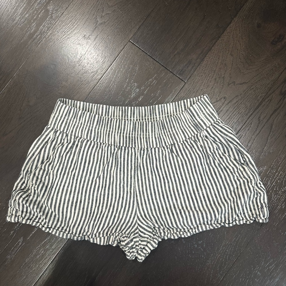 Striped Black and White Women's Shorts